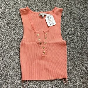 Boutique button up tank top
